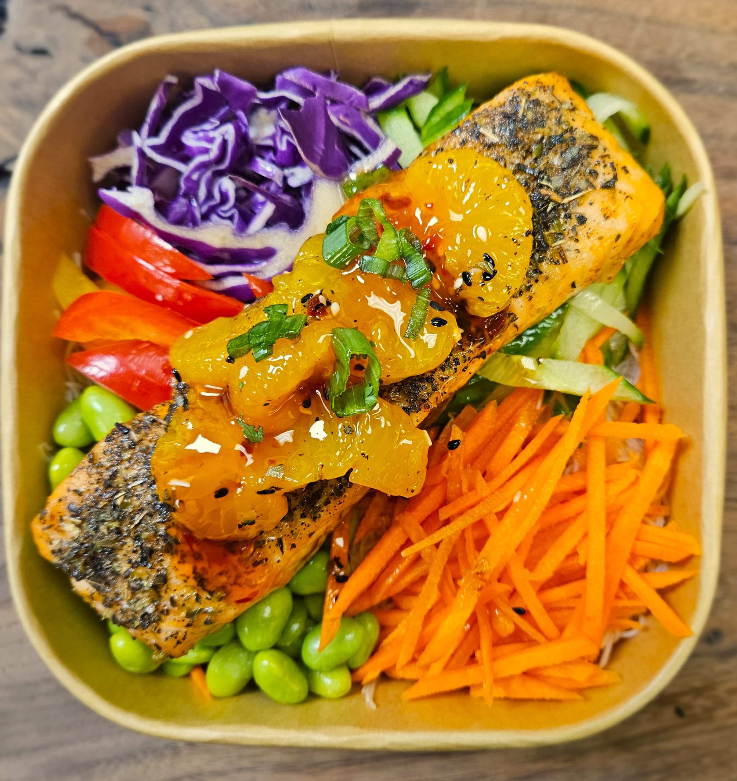 SWEET THAI NOODLE SALMON BOWL (GF/DF)